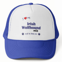 I Love My Irish Wolfhound Mix (Male Dog) hats