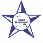 I Love My Italian Greyhound Mix (Female Dog) Cut Outs