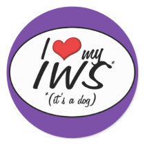 I Love My IWS (It's a Dog) stickers