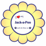 I Love My Jack-a-Poo (Female Dog) Photo Sculpture