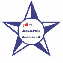 I Love My Jack-a-Poos (Multiple Dogs) photo sculptures