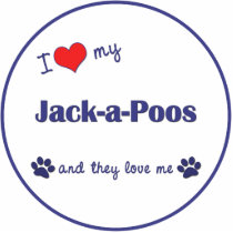 I Love My Jack-a-Poos (Multiple Dogs) photo sculptures