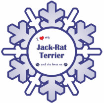 I Love My Jack-Rat Terrier (Female Dog) Ornament photo sculptures