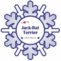 I Love My Jack-Rat Terrier (Male Dog) Ornament photo sculptures