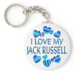 I Love My Jack Russell Key Chain