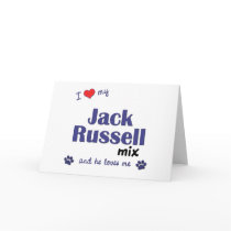 I Love My Jack Russell Mix (Male Dog) cards