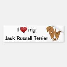 I love my Jack Russell Terrier Bumper Stickers