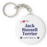I Love My Jack Russell Terrier (Male Dog) Keychain