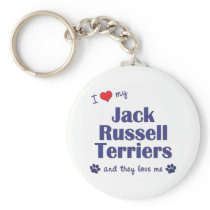 I Love My Jack Russell Terriers (Multiple Dogs) Key Chain
