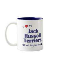 I Love My Jack Russell Terriers (Multiple Dogs) mugs