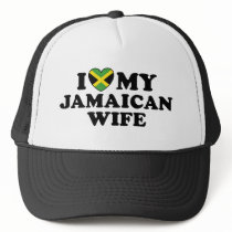 I Love My Jamaican Wife hats