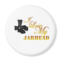 I Love My Jarhead 4 Fridge Magnet