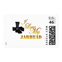 I Love My Jarhead 4 Postage Stamps