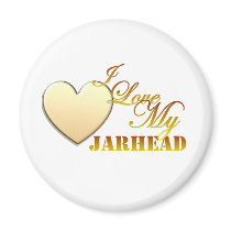 I Love My Jarhead Refrigerator Magnets