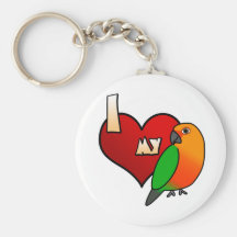 I Love my Jenday Conure Keychain
