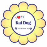 I Love My Kai Dog (Male Dog) Photo Cutouts