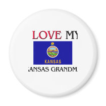 I Love My Kansas Grandma magnets