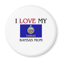 I Love My Kansas Mom magnets