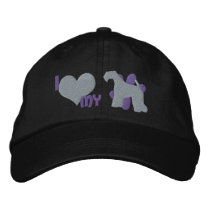 I Love my Kerry Blue Terrier Embroidered Hat embroidered hats