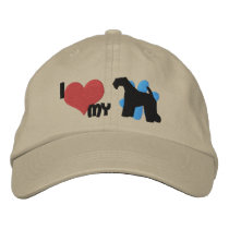 I Love my Kerry Blue Terrier Embroidered Hat embroidered hats