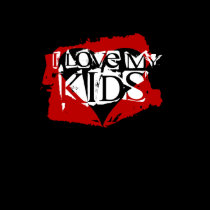 I Love My Kids black version t-shirts