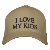 I LOVE MY KIDS embroidered hats