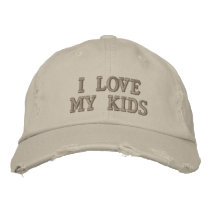 I Love My Kids Baseball Cap