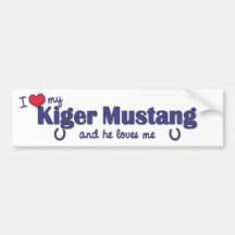 I Love My Kiger Mustang (Male Horse) Bumper Sticker