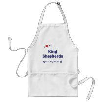 I Love My King Shepherds (Multiple Dogs) aprons