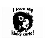 I love my Kinky Curly Hair postcards