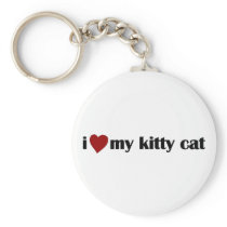 I Love My Kitty Cat Keychain