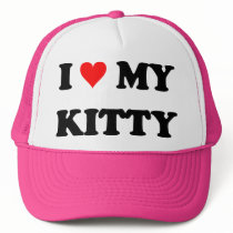 I Love My Kitty Mesh Hat
