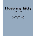I love my kitty ^ ^>*.* < t-shirts