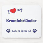 I Love My Kromfohrlander (Male Dog) Mouse Pads