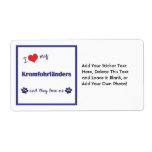I Love My Kromfohrlanders (Multiple Dogs) Custom Shipping Label