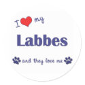 I Love My Labbes (Multiple Dogs) stickers by dogadoodle I Love My Labbes (Multiple Dogs) stickers