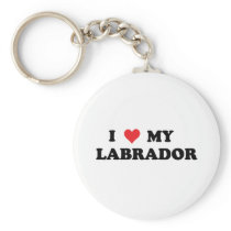 I Love My Labrador Key Chain