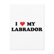 I Love My Labrador Post Cards
