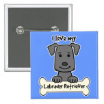 I Love My Labrador Retriever Pinback Button