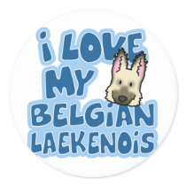 I Love My Laekenois Stickers