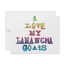 I Love My LaMancha Goats invitations by LiveSimply I Love My LaMancha Goats invitations