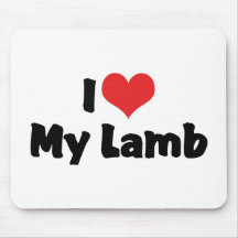 I Love My Lamb Mouse Pad