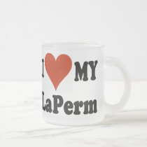 I Love My LaPerm Cat Frosted Coffee Mug