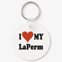 I Love My LaPerm Cat Merchandise keychains