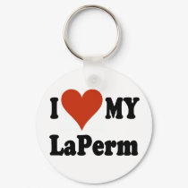 I Love My LaPerm Cat Merchandise keychains