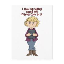 I Love My Laptop... postcards by MishMoshTees I Love My Laptop... postcards
