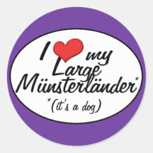 I Love My Large Munsterlander (It's a Dog) Sticker