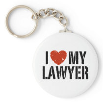 I Love My Lawyer Keychain