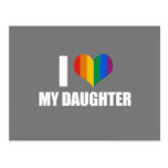 I LOVE MY LESBIAN DAUGHTER - .png Post Cards