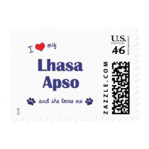 I Love My Lhasa Apso (Female Dog) Stamp